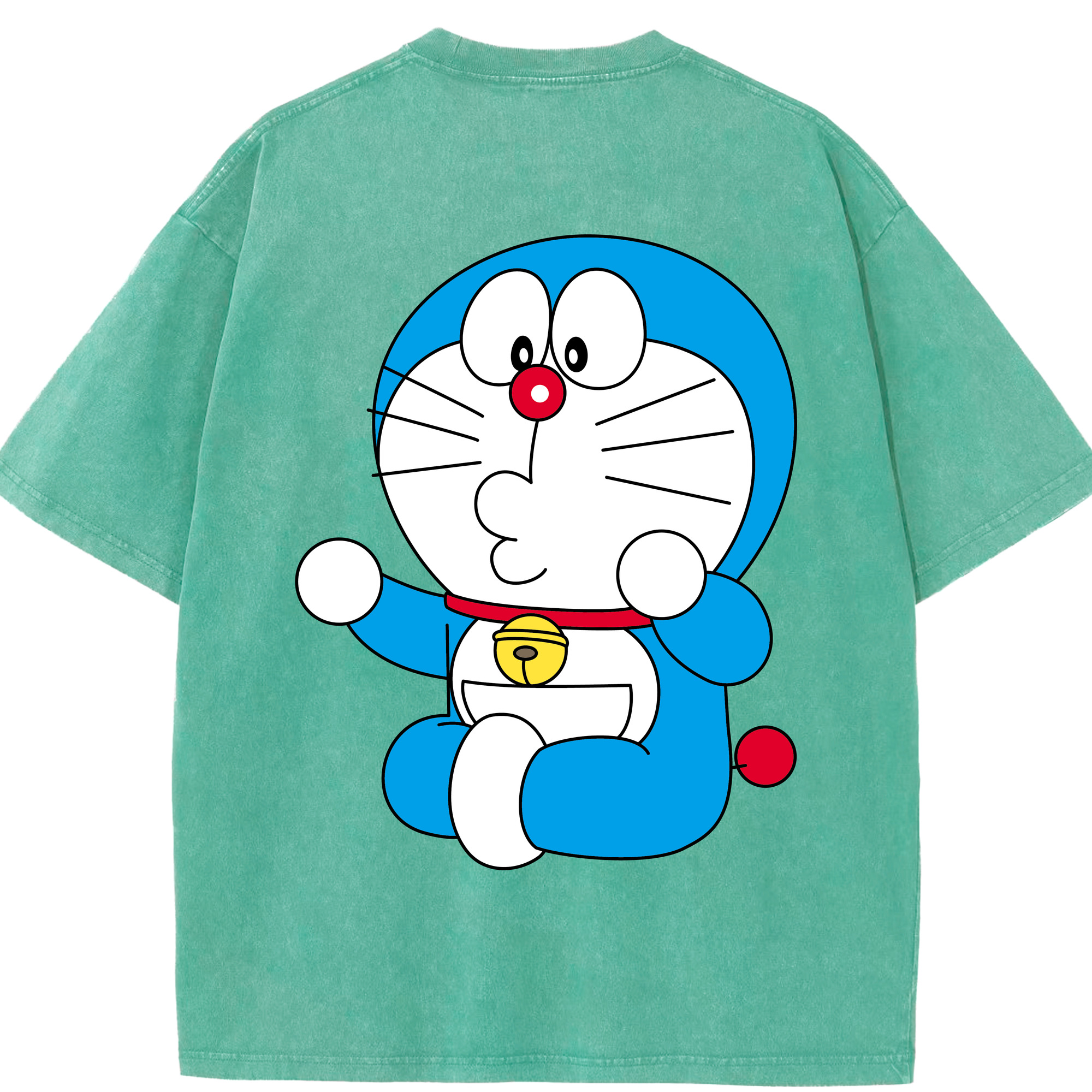 （画像用） ドラえもん Doraemon 綿100% ヴィンテージ風 半袖Tシャツ（背面プリント）